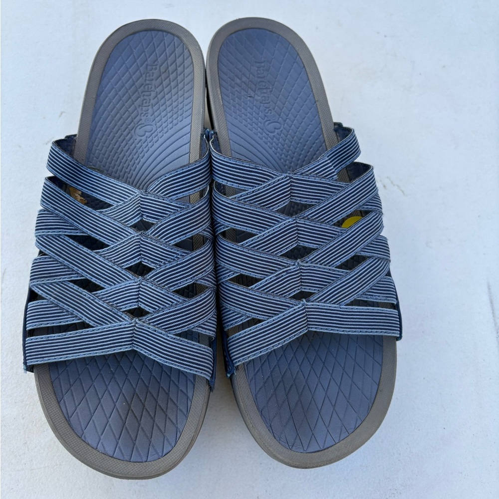 Blue and Gray Woman’s Sandals
